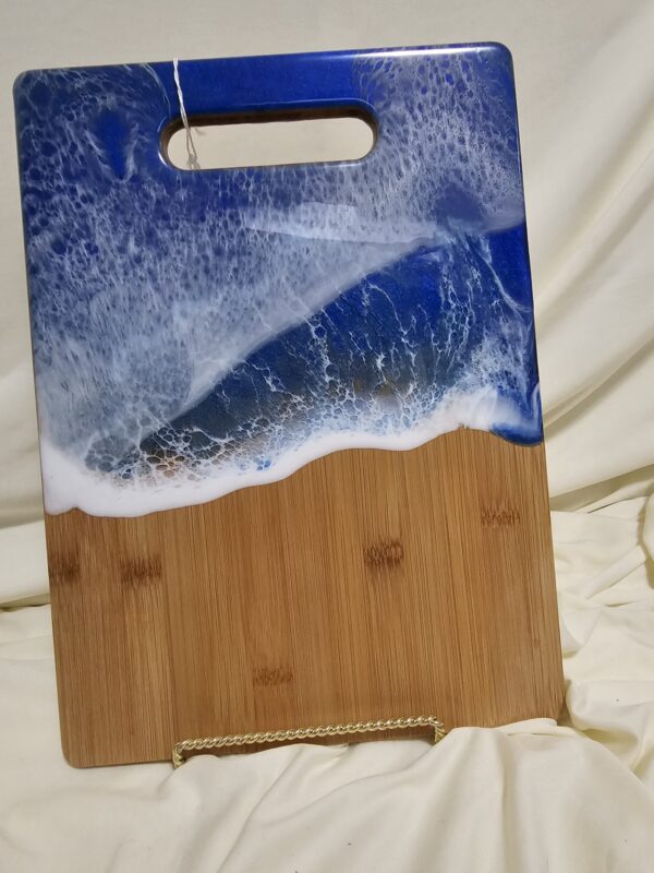 ocean resin wave charcuterie board