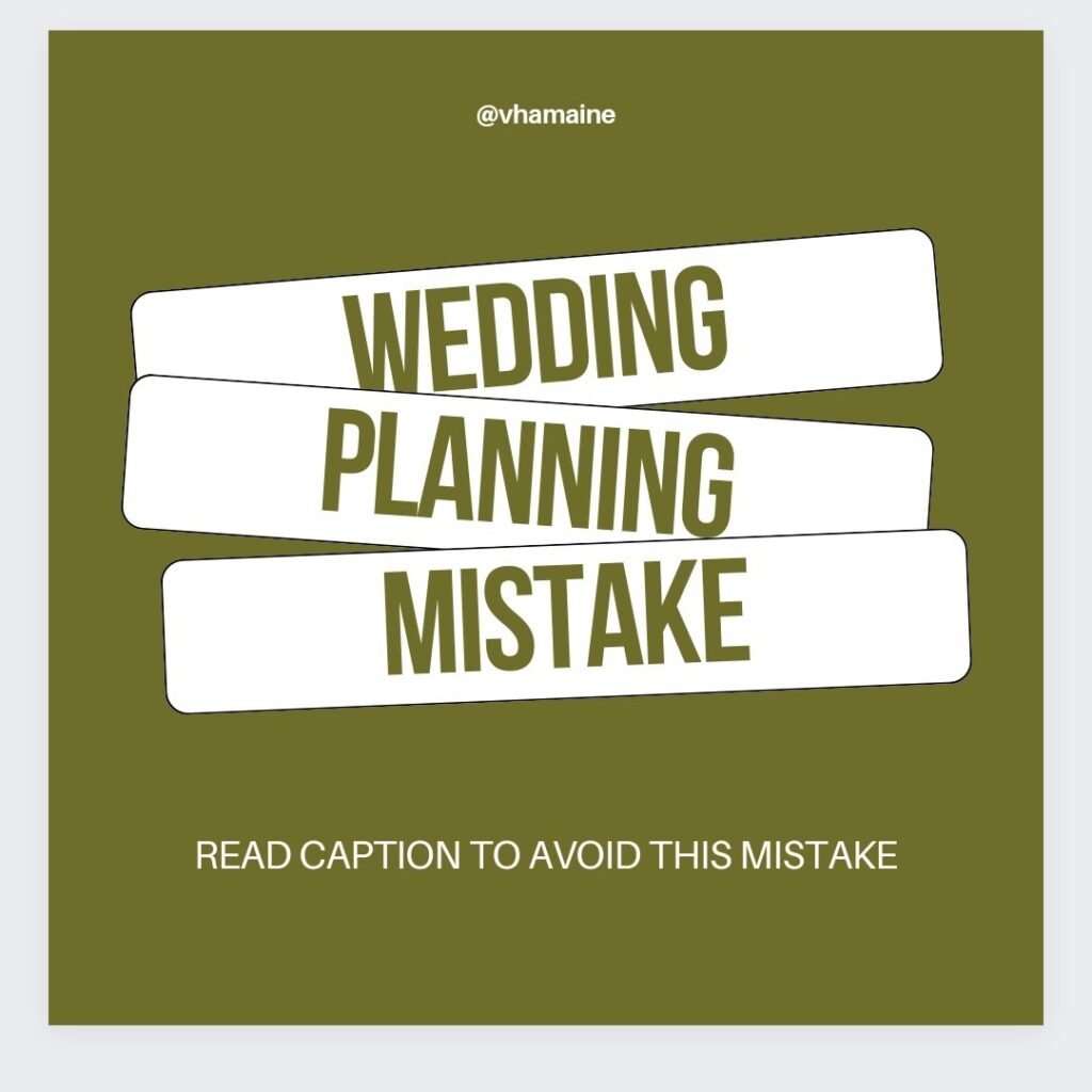 wedding planning mistakes